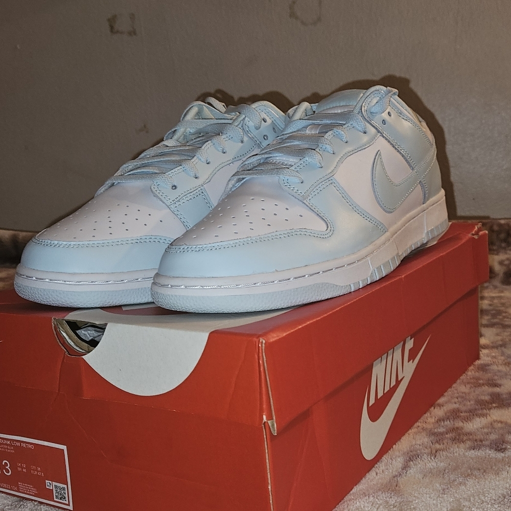 Nike Men's Sneakers - Light Blue and White - Picture 6 of 8